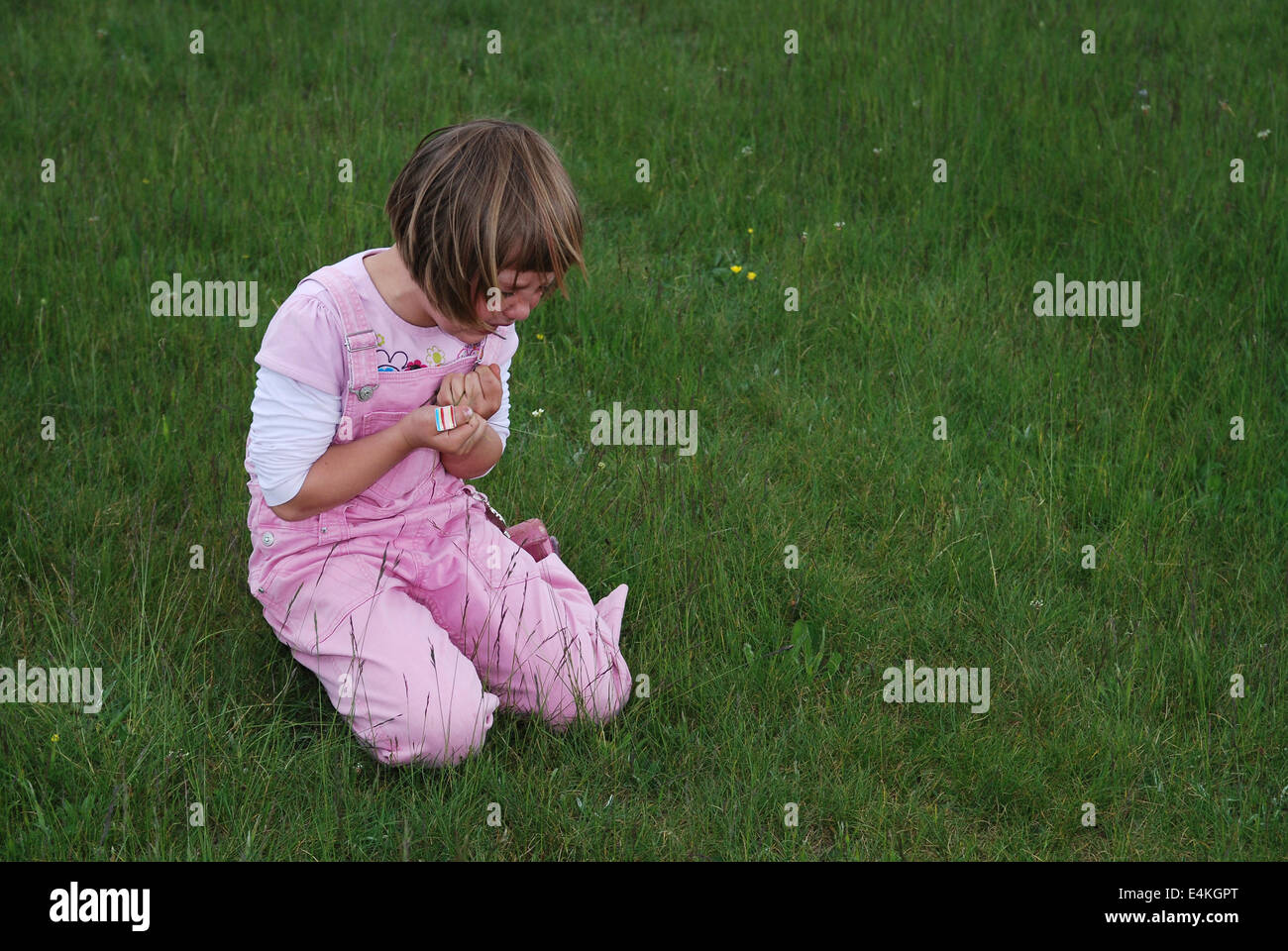 kleine Mädchen Weinen Stockfoto