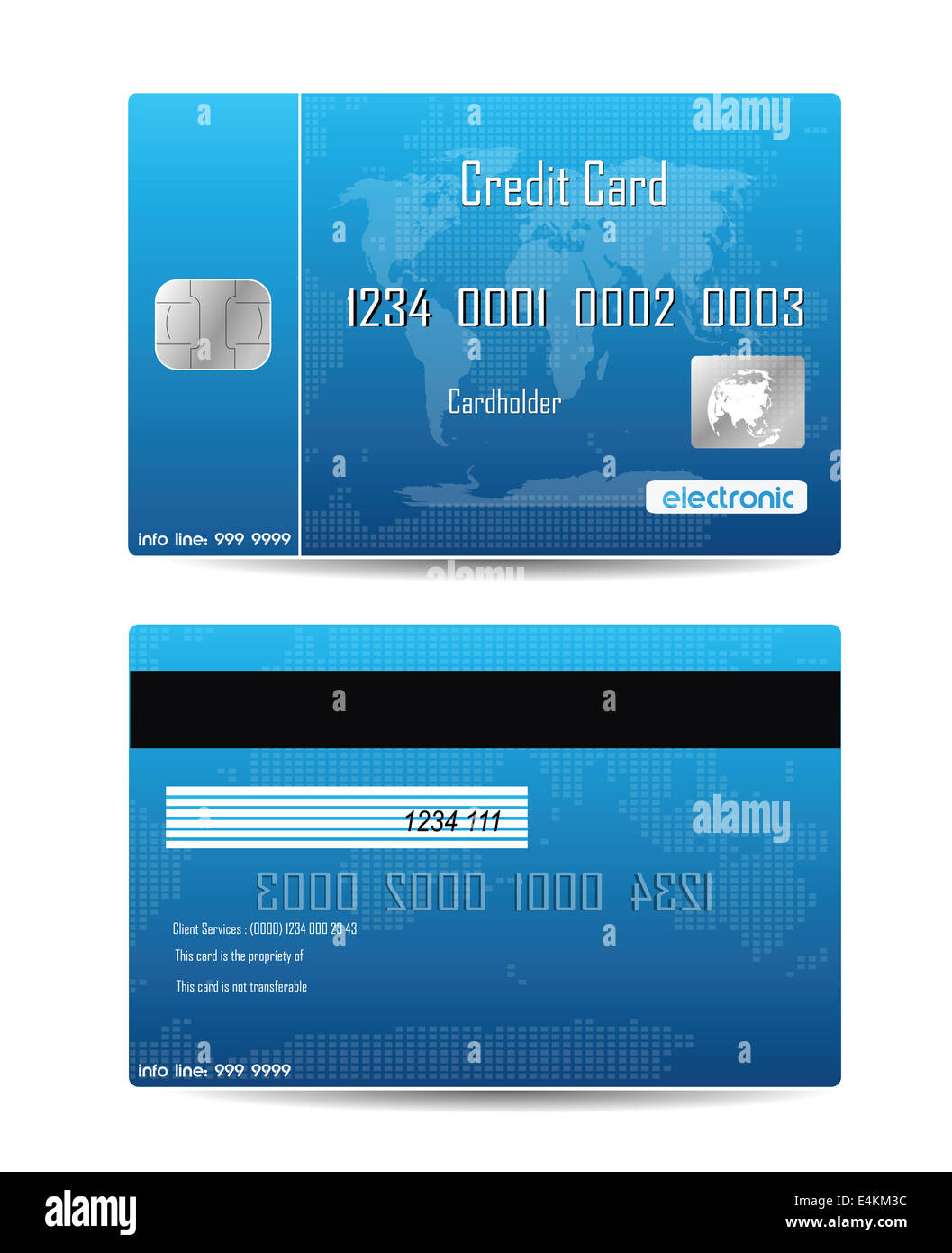 Kreditkarte-Konzept, Isolated On White Stockfoto