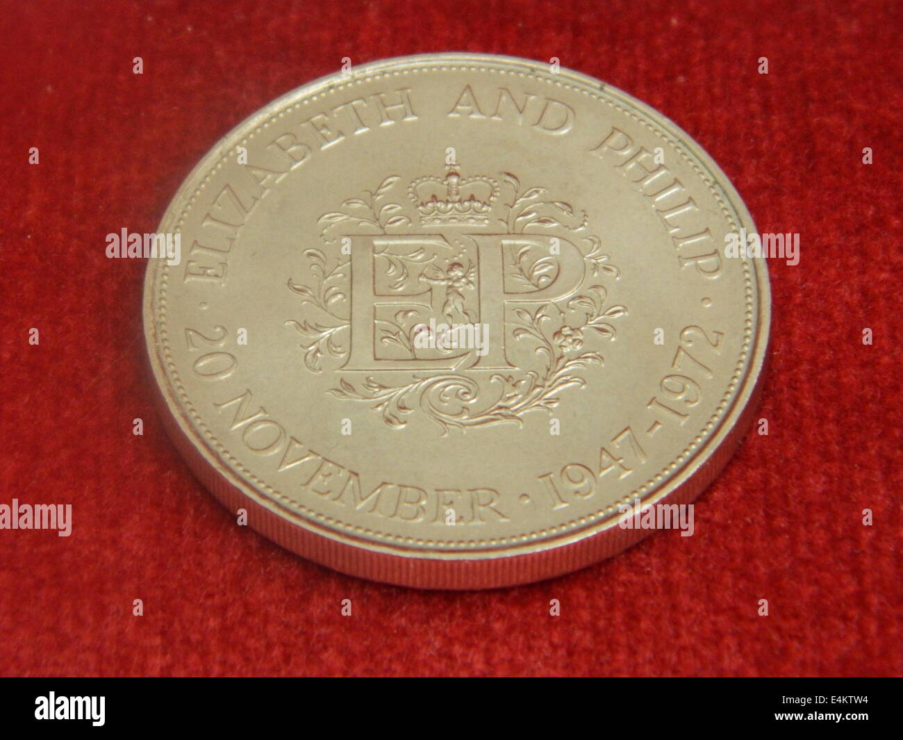 Queen Elizabeth und Philip Silberhochzeit Stockfoto