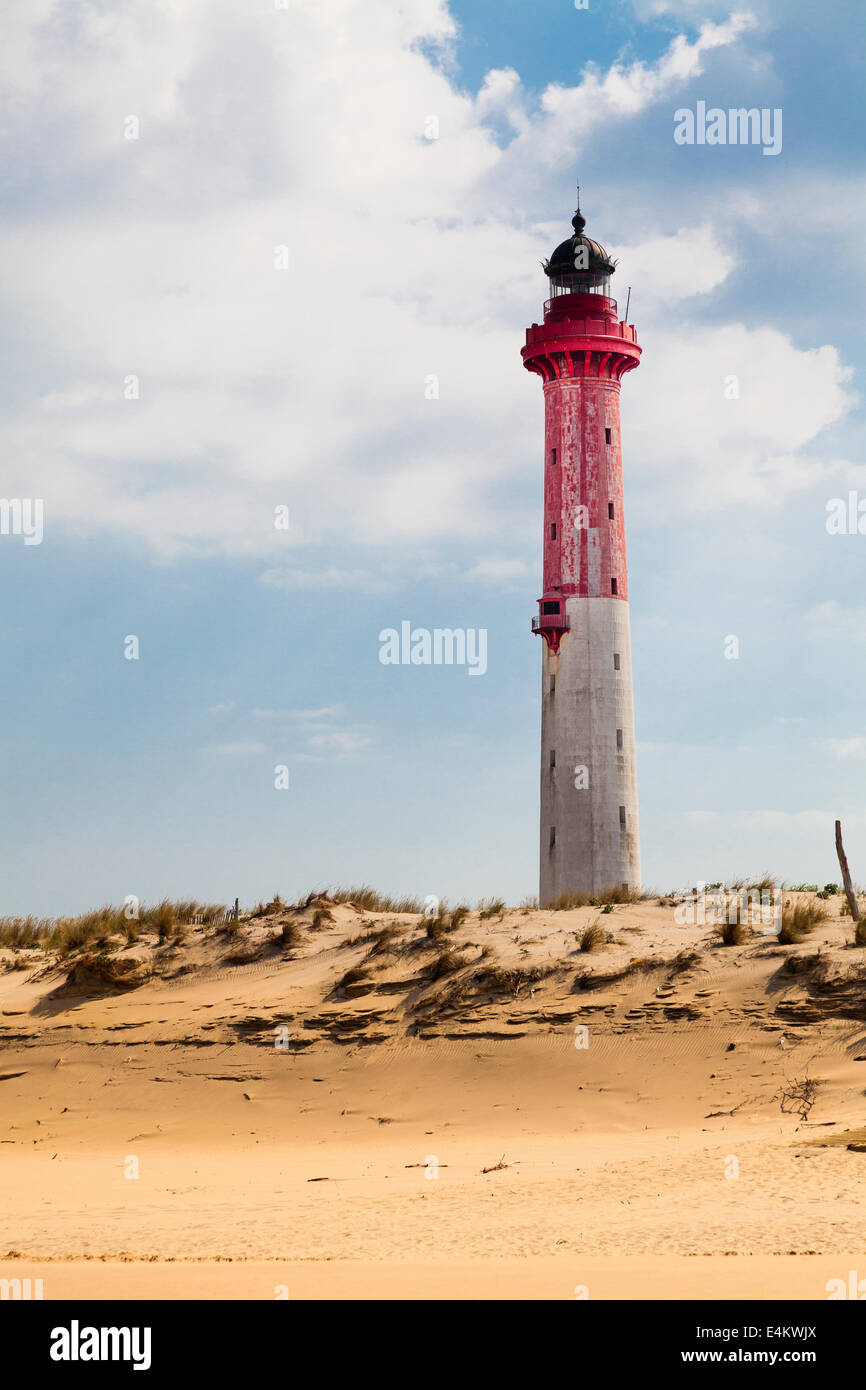 Der Leuchtturm von La Coubre Phare De La Coubre Les Mathes in Frankreich. Stockfoto