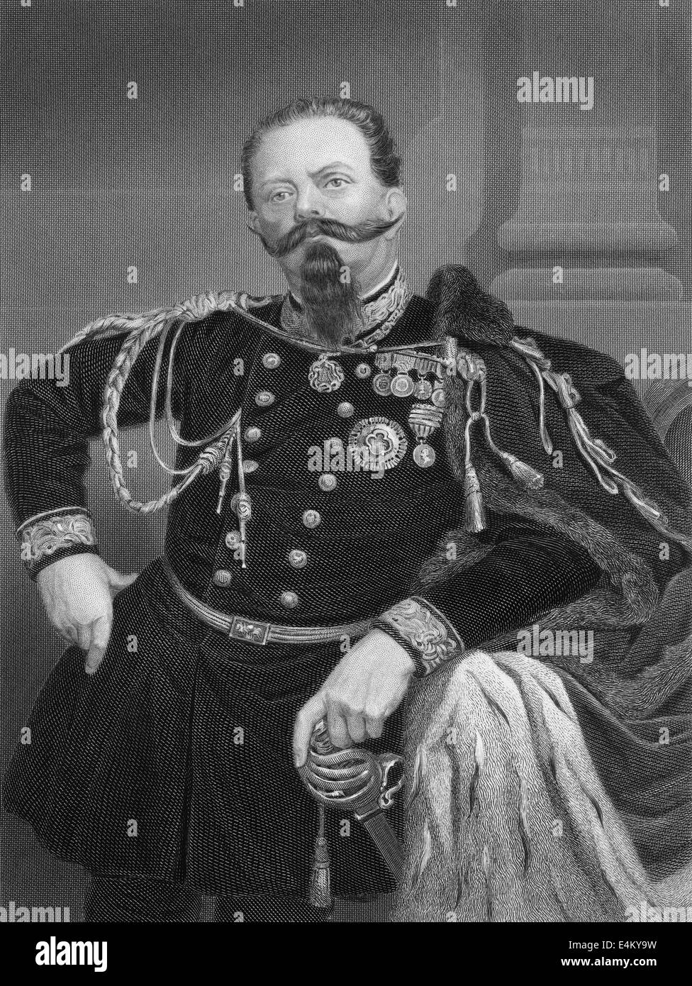 Viktor Emanuel II. oder Vittorio Emanuele Maria Alberto Eugenio Ferdinando Tommaso di Savoia, Vittorio Emanuele II., 1820-1878, Stockfoto