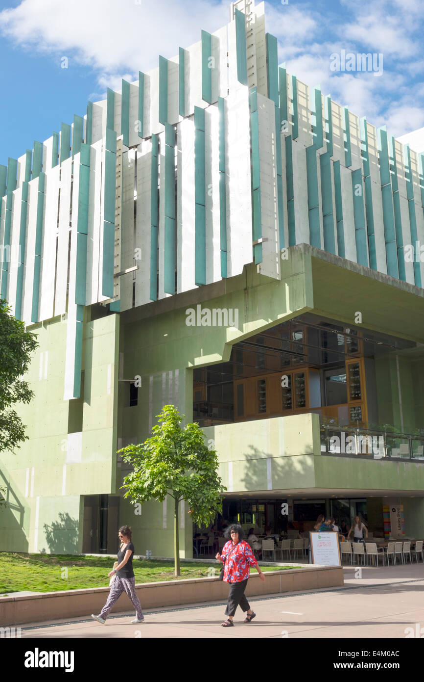 Brisbane Australien, South Brisbane, Kulturzentrum, Zentrum, Staatsbibliothek von Queensland, außen, außen, Gebäude, Design, Southbank, AU140314107 Stockfoto