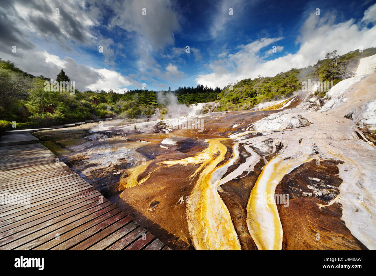 Orakei Korako Geotermal Bereich, New Zealand Stockfoto