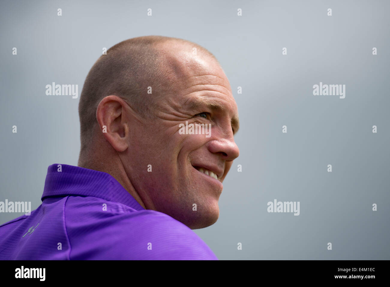 Ehemaliger englischer Rugby-Spieler Mike Tindall. Verheiratet mit Zara Phillips. Stockfoto