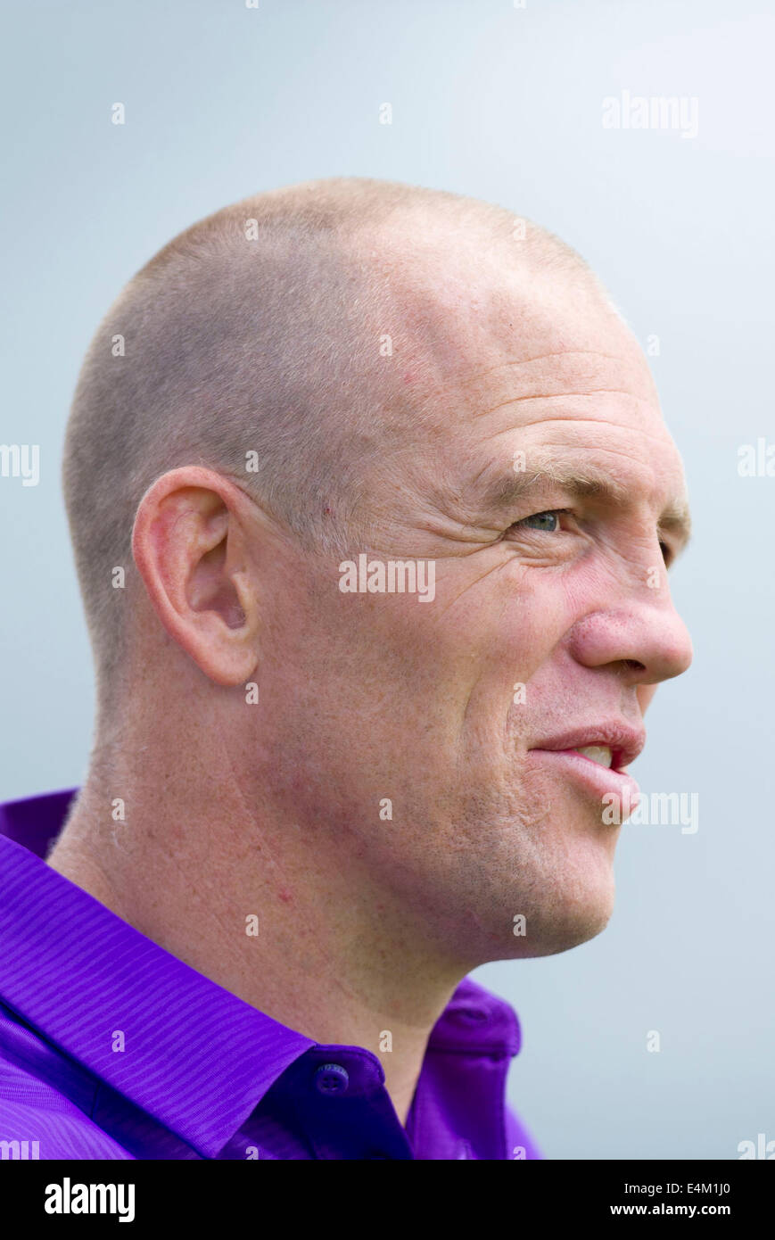 Ehemaliger englischer Rugby-Spieler Mike Tindall. Verheiratet mit Zara Phillips. Stockfoto