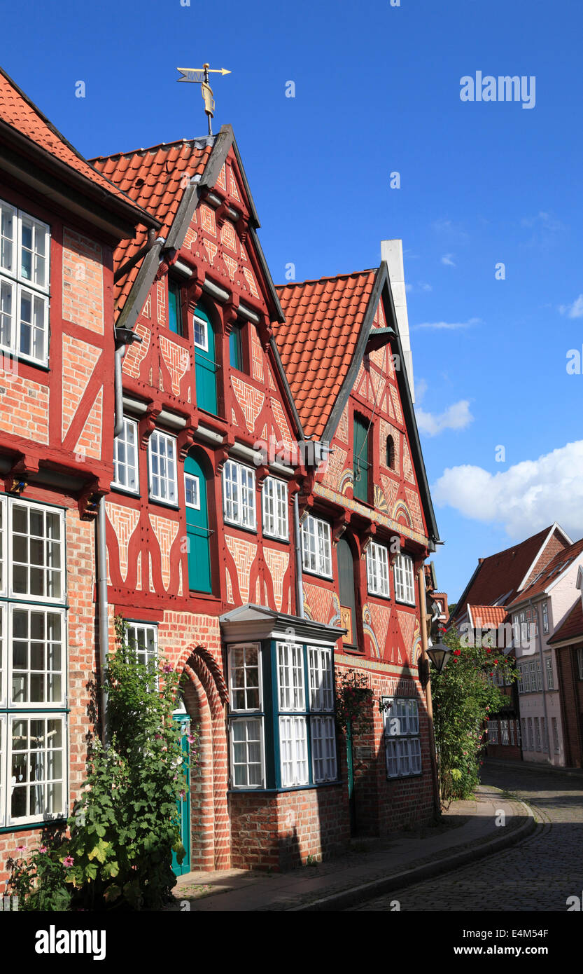 Fachwerkhaus alte Häuser in Lüneburg, Lüneburg, Niedersachsen, Deutschland, Europa Stockfoto