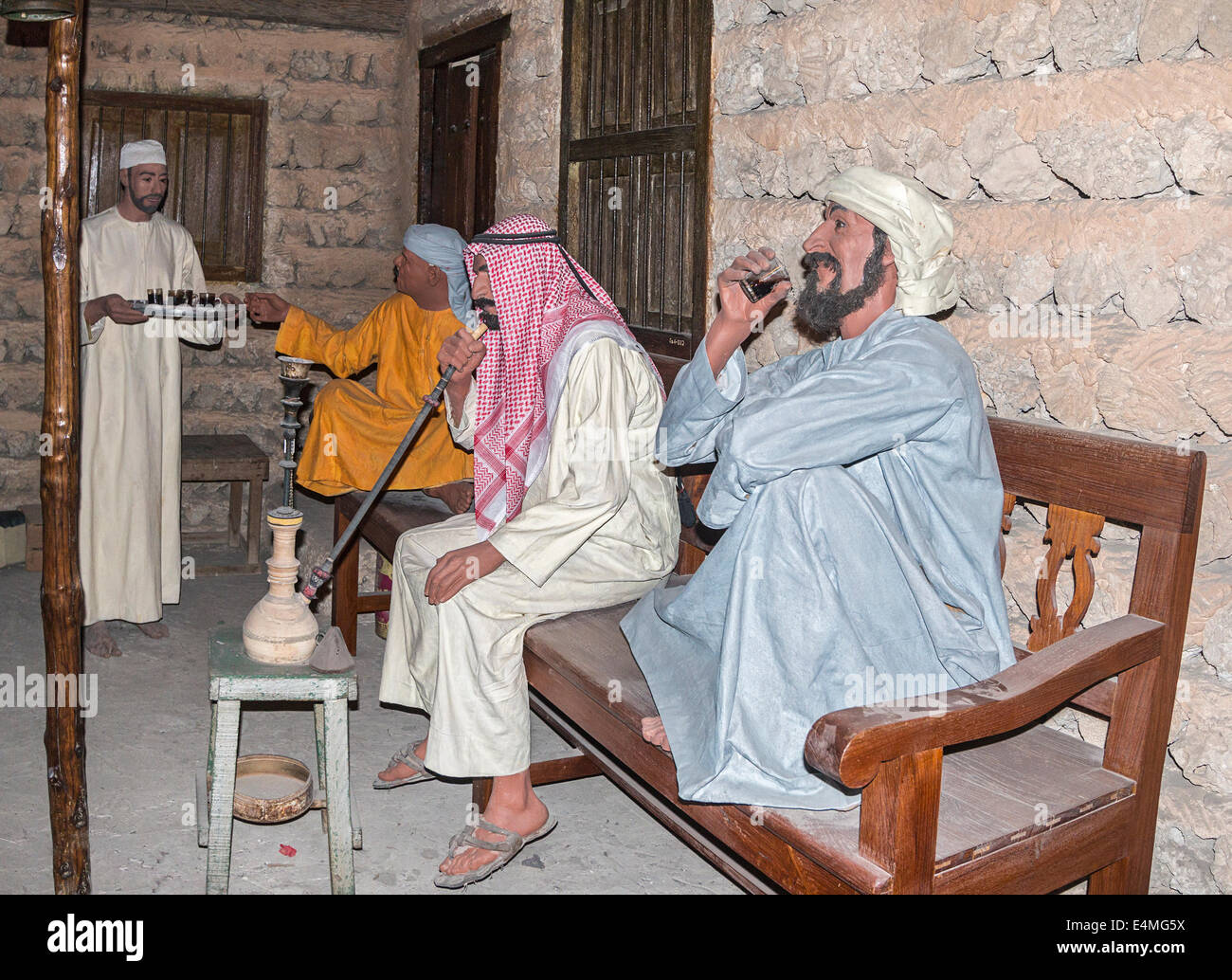 Diorama-Szenen des traditionellen Leben der Beduinen in Pre-Öl-Tagen. Stockfoto