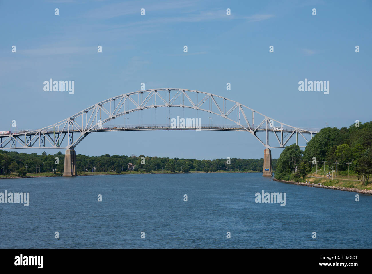 Cape Cod, Massachusetts Atlantic Intracoastal Waterway. Cape Cod Canal, künstliche Wasserstraße verbindet Cape Cod Bay. Stockfoto