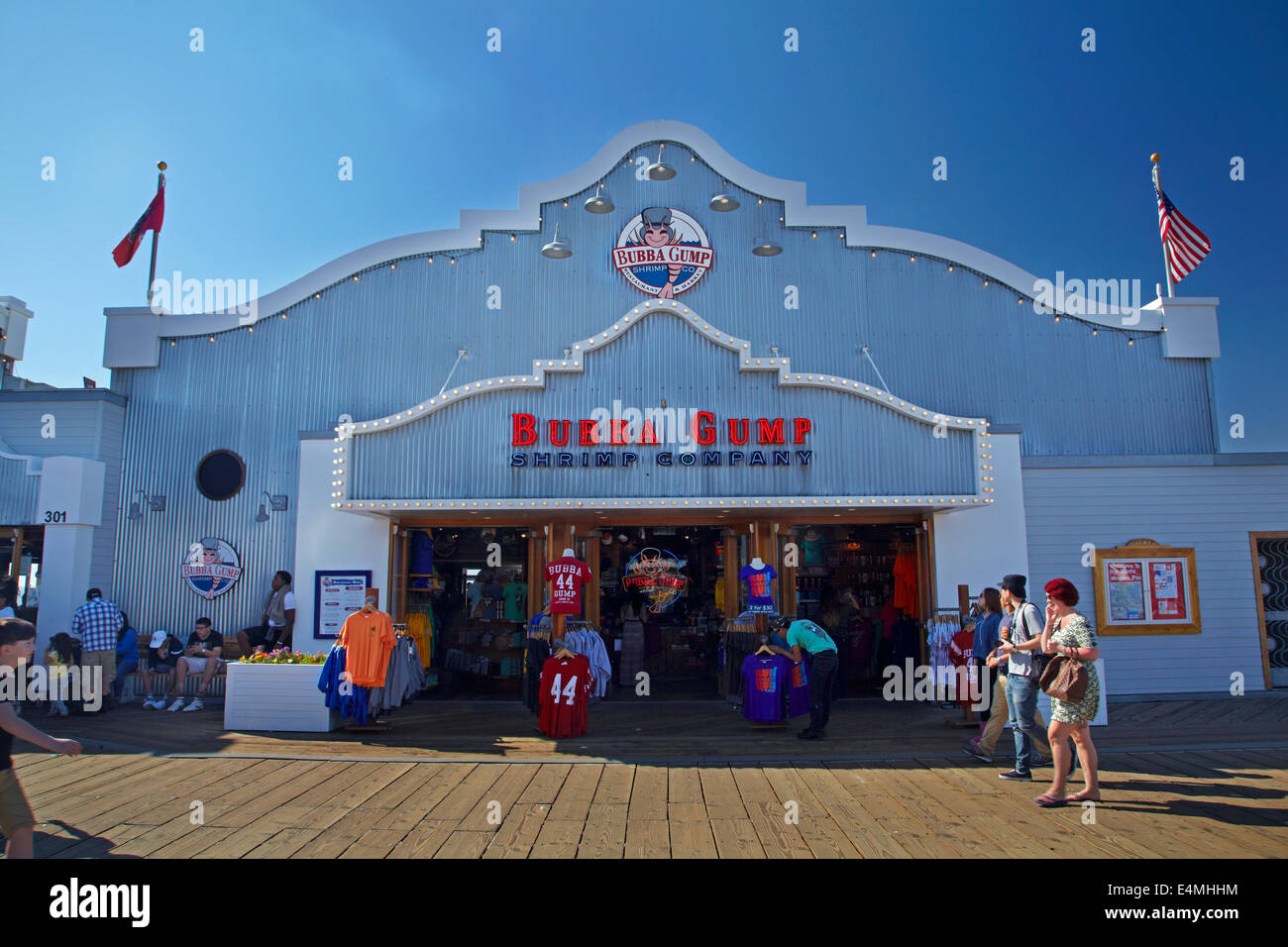 Bubba Gump Shrimp Company, Santa Monica Pier, Santa Monica, Los Angeles, Kalifornien, USA Stockfoto