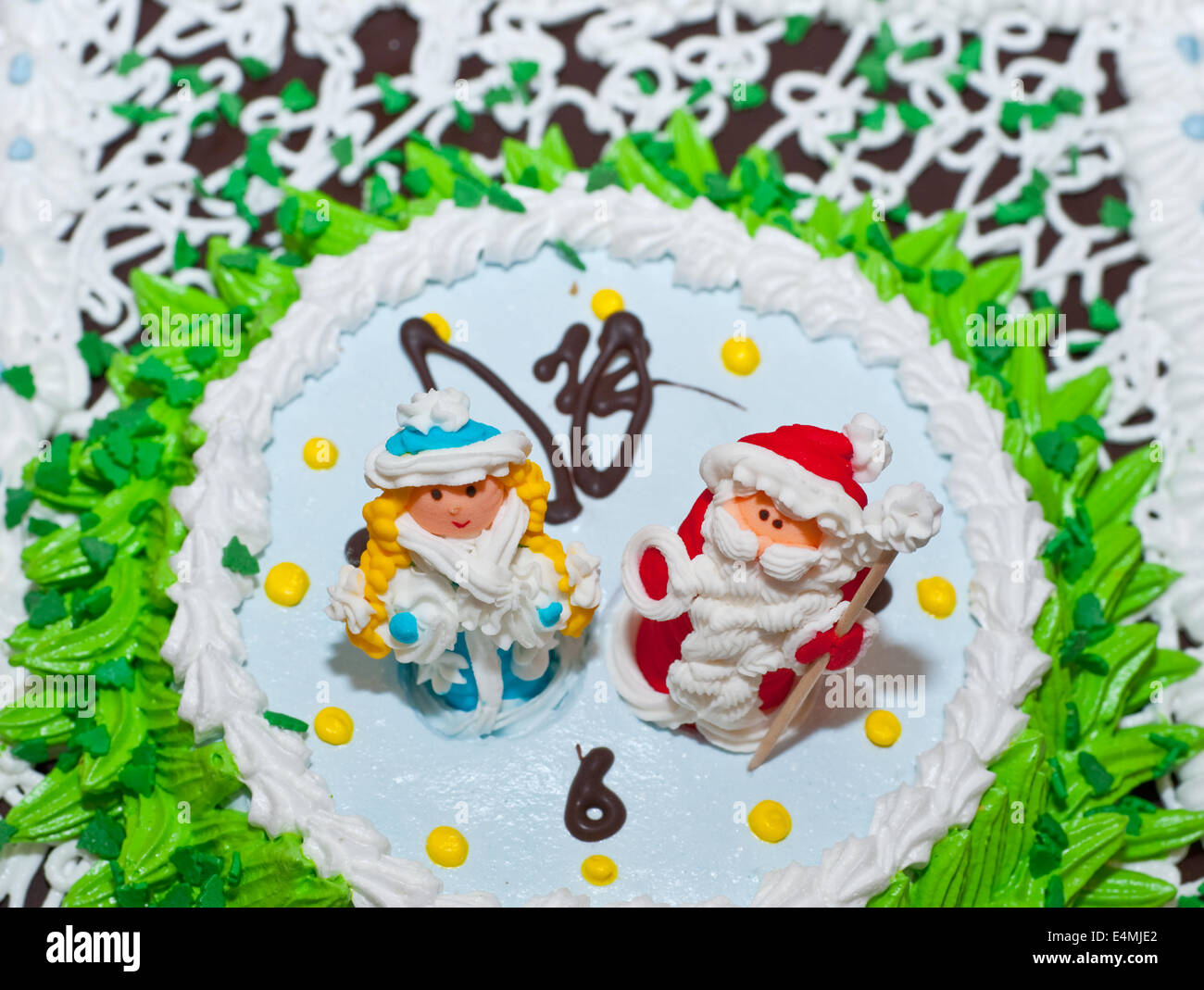 Silvester Kuchen Stockfoto