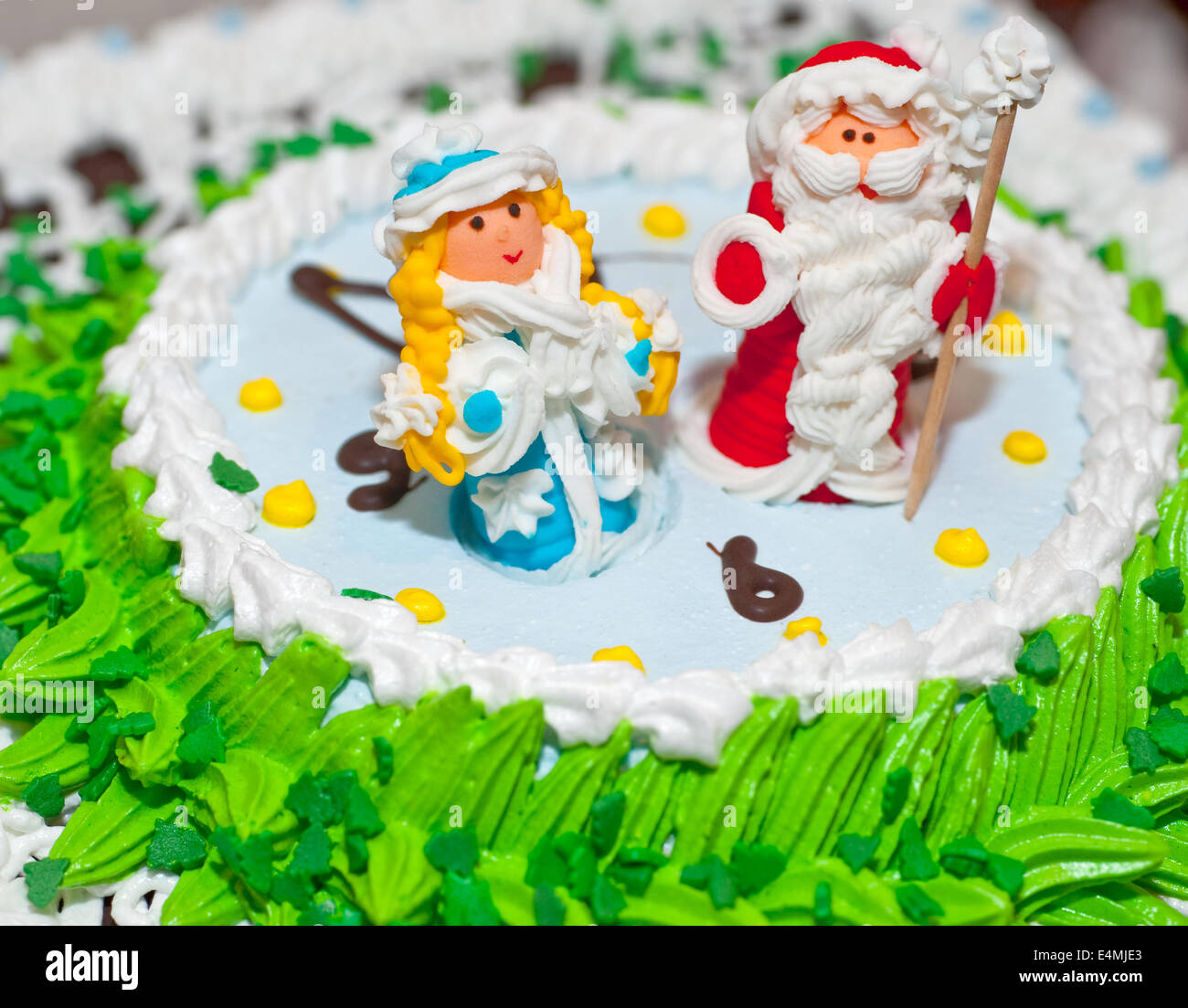 Silvester Kuchen Stockfoto