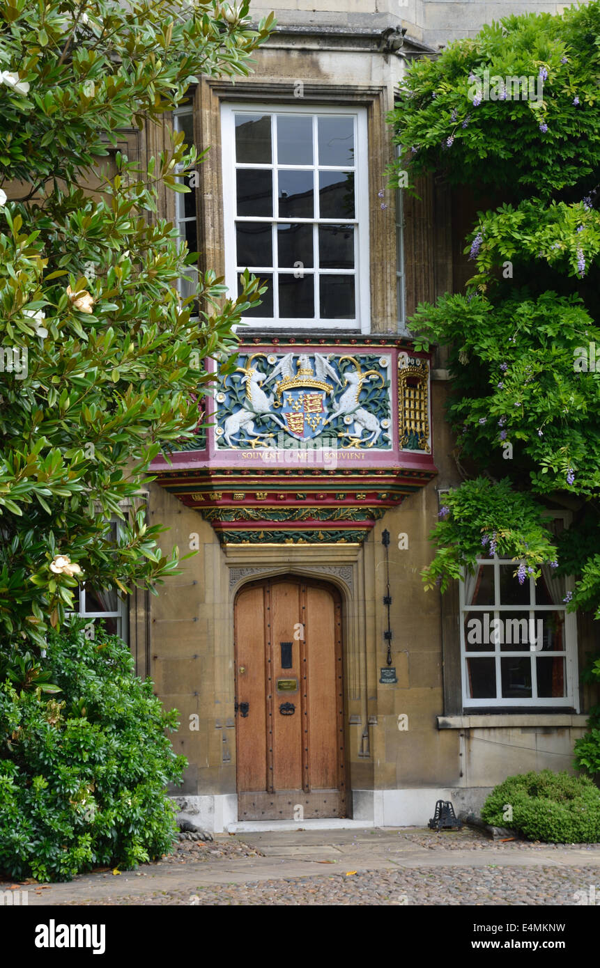 Detail des Christs College in cambridge Stockfoto