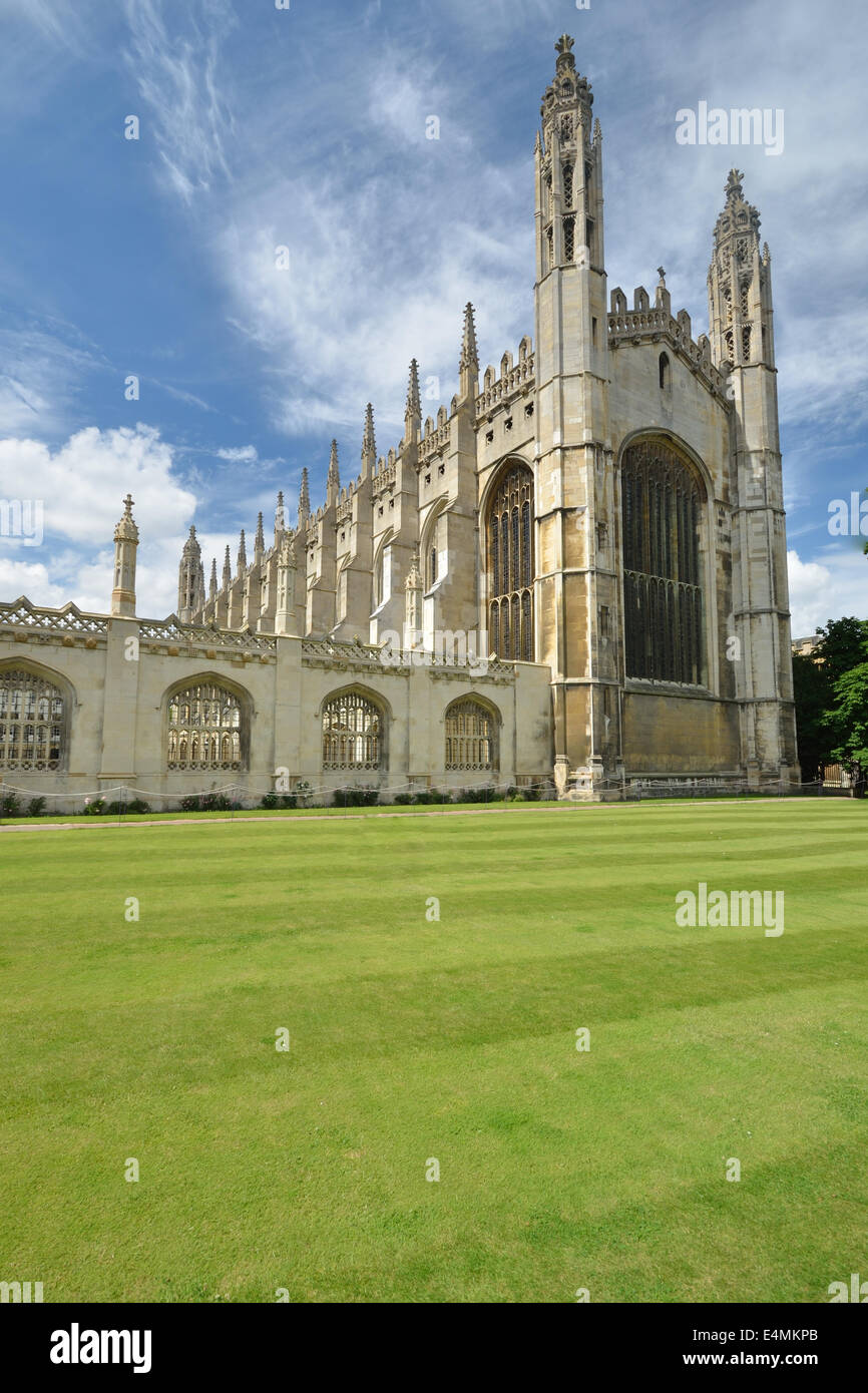 Vorderseite des Kings College Cambridge Stockfoto