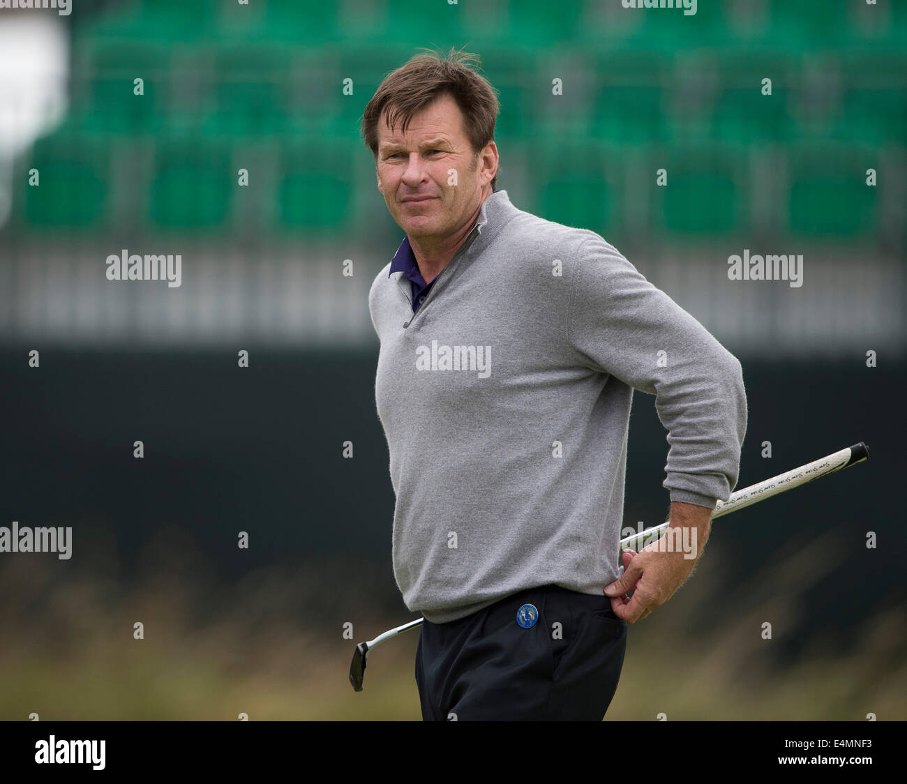 Hoylake, UK. 14. Juli 2014. Die offene. Sir Nick FALDO [ENG] während seiner Praxis runden. Bildnachweis: Aktion Plus Sport/Alamy Live-Nachrichten Stockfoto