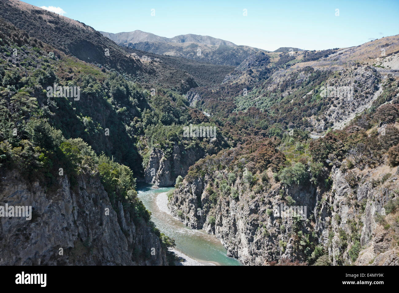 Waimakariri gorge Stockfoto