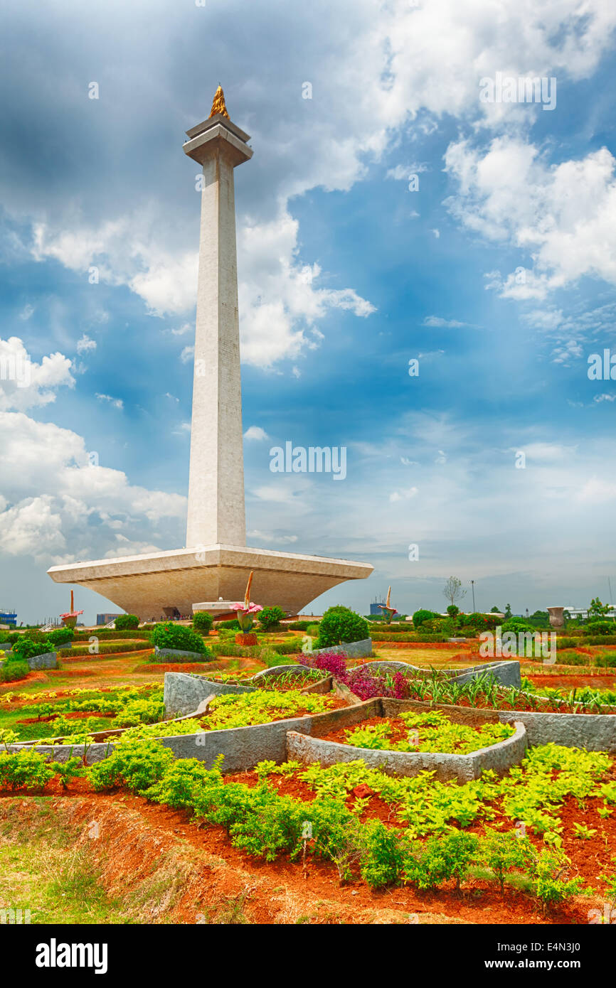 Nationaldenkmal Monas Stockfoto