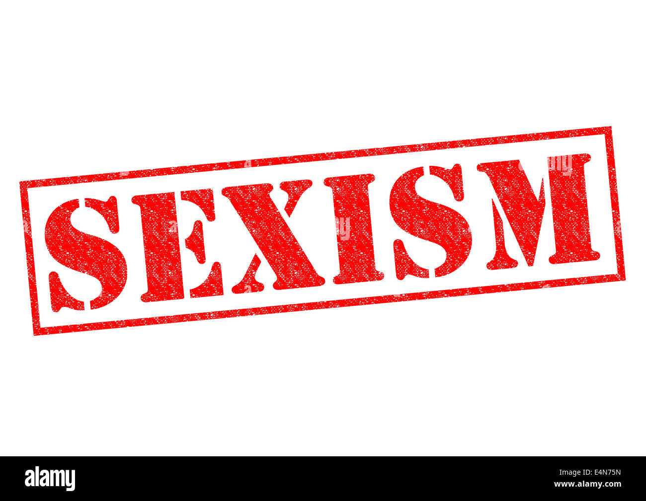 Sexismus roten Stempel auf einem weißen Hintergrund. Stockfoto