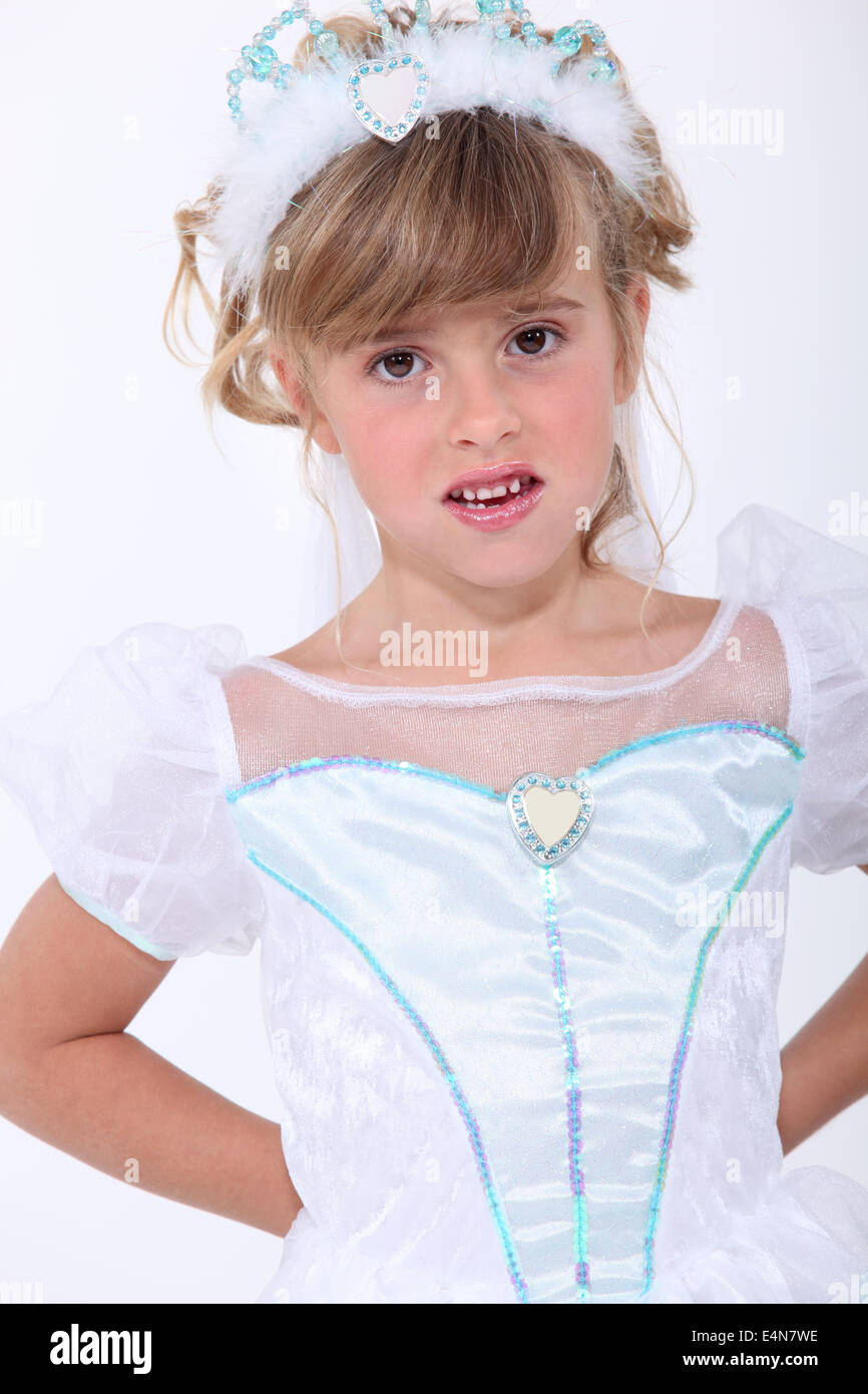 Mädchen wie eine Prinzessin gekleidet Stockfoto