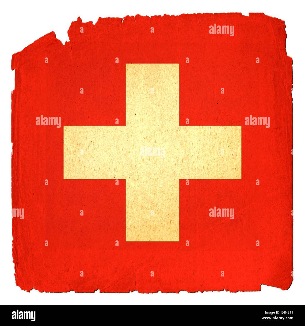 Grunge Flag - Schweiz Stockfoto