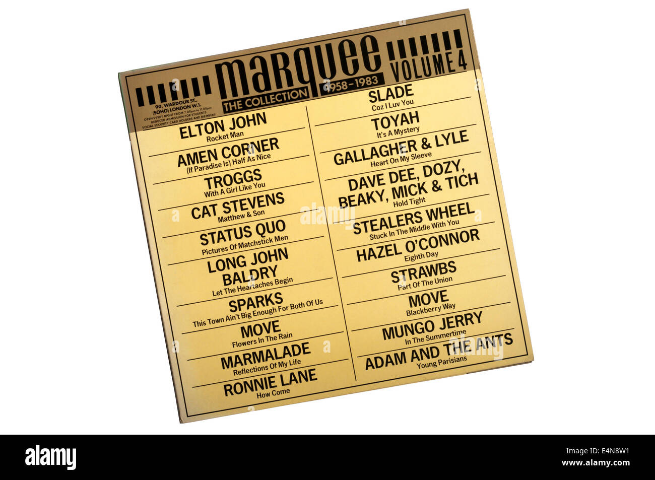 Die Marquee-Sammlung 1958-1983 Band 4 mit verschiedenen Künstlern, erschien im Jahr 1983. Stockfoto
