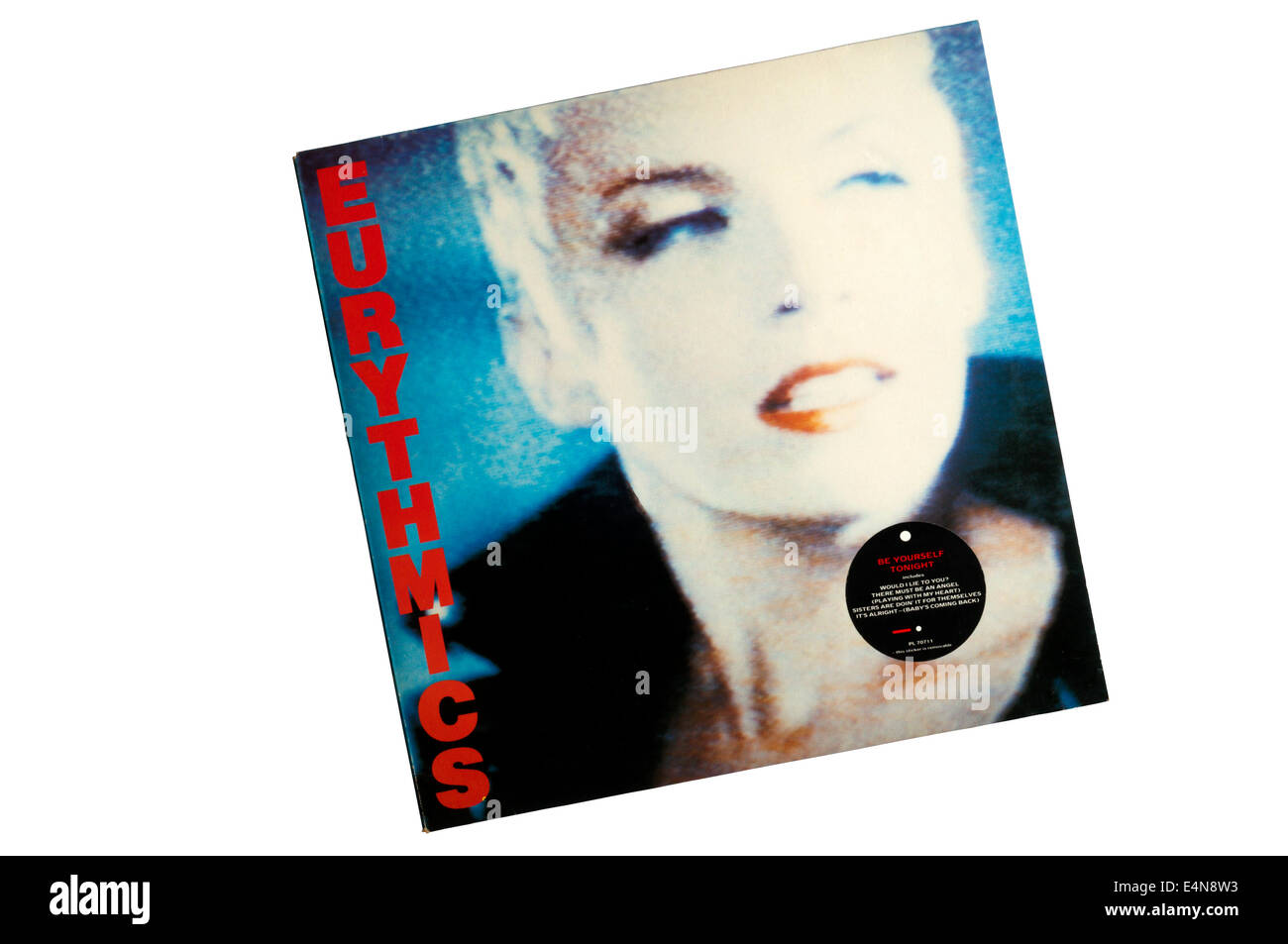 Werden Sie, dass Sie sich heute Abend das vierte Studioalbum der britischen pop-Duos Eurythmics, 1985 veröffentlicht wurde. Stockfoto