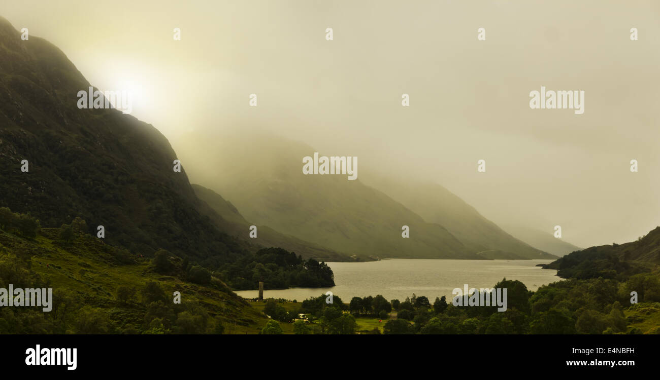 Morgendämmerung in den schottischen highlands Stockfoto