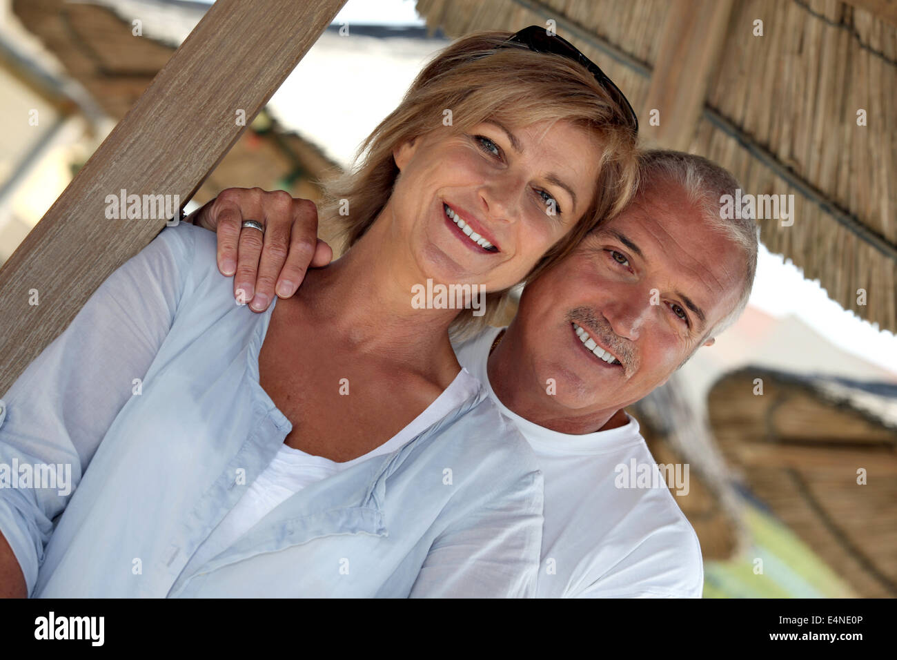 Paar auf exotischen Urlaub auf tropische Insel Stockfoto