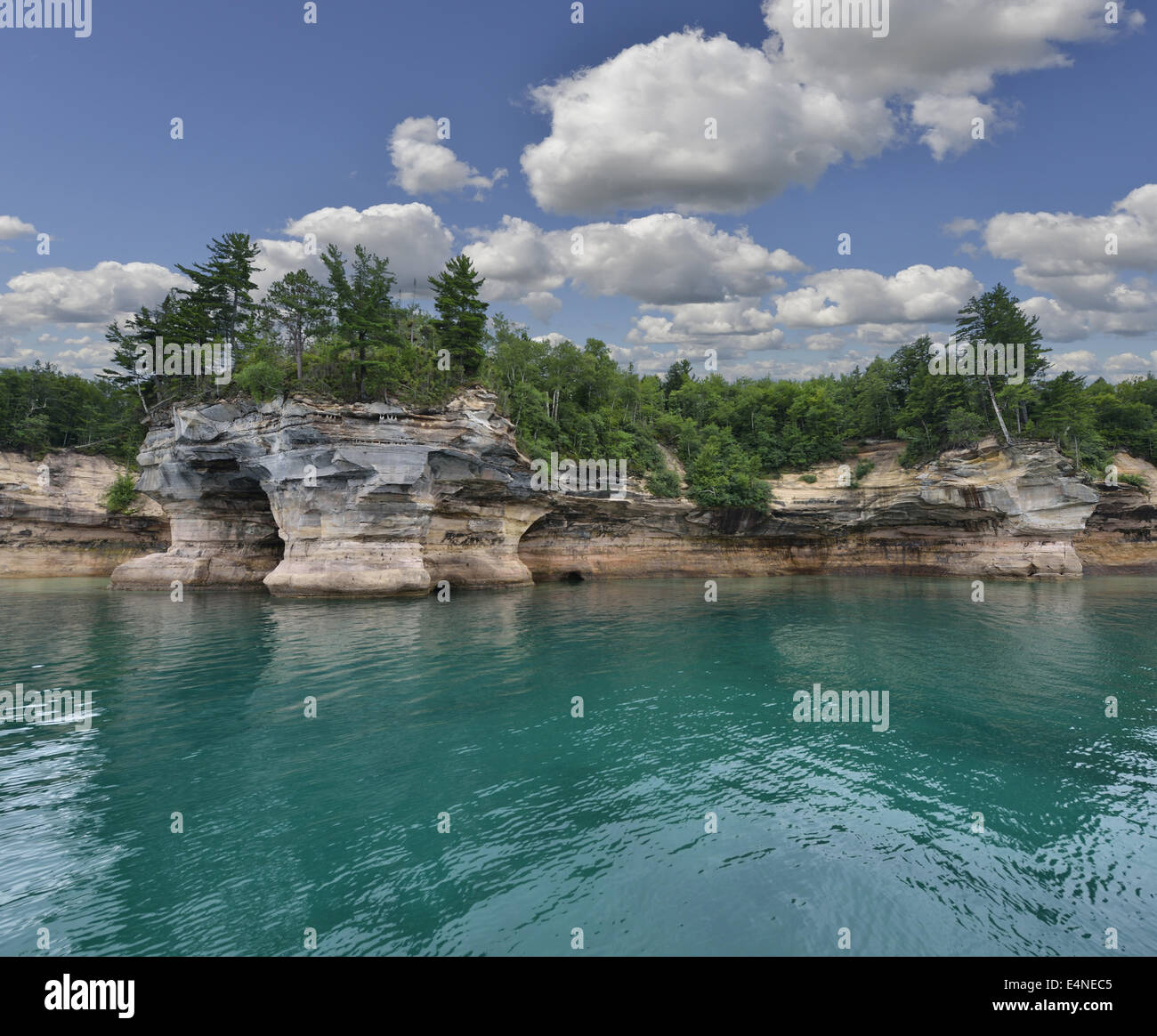 Abgebildete Rock National Lake Shore Stockfoto