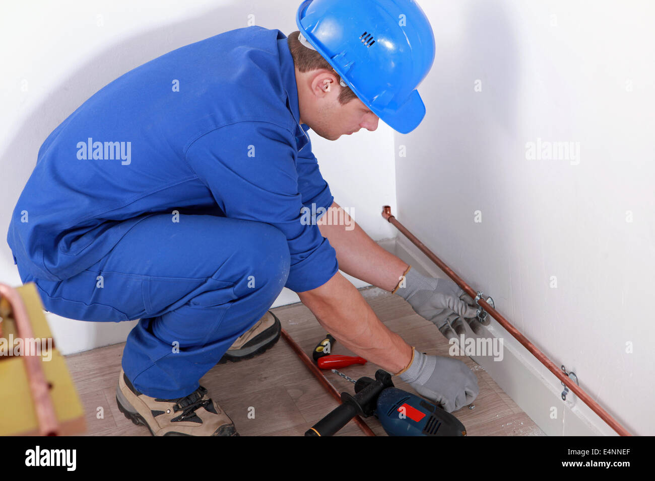 Klempner passende Rohre Stockfoto