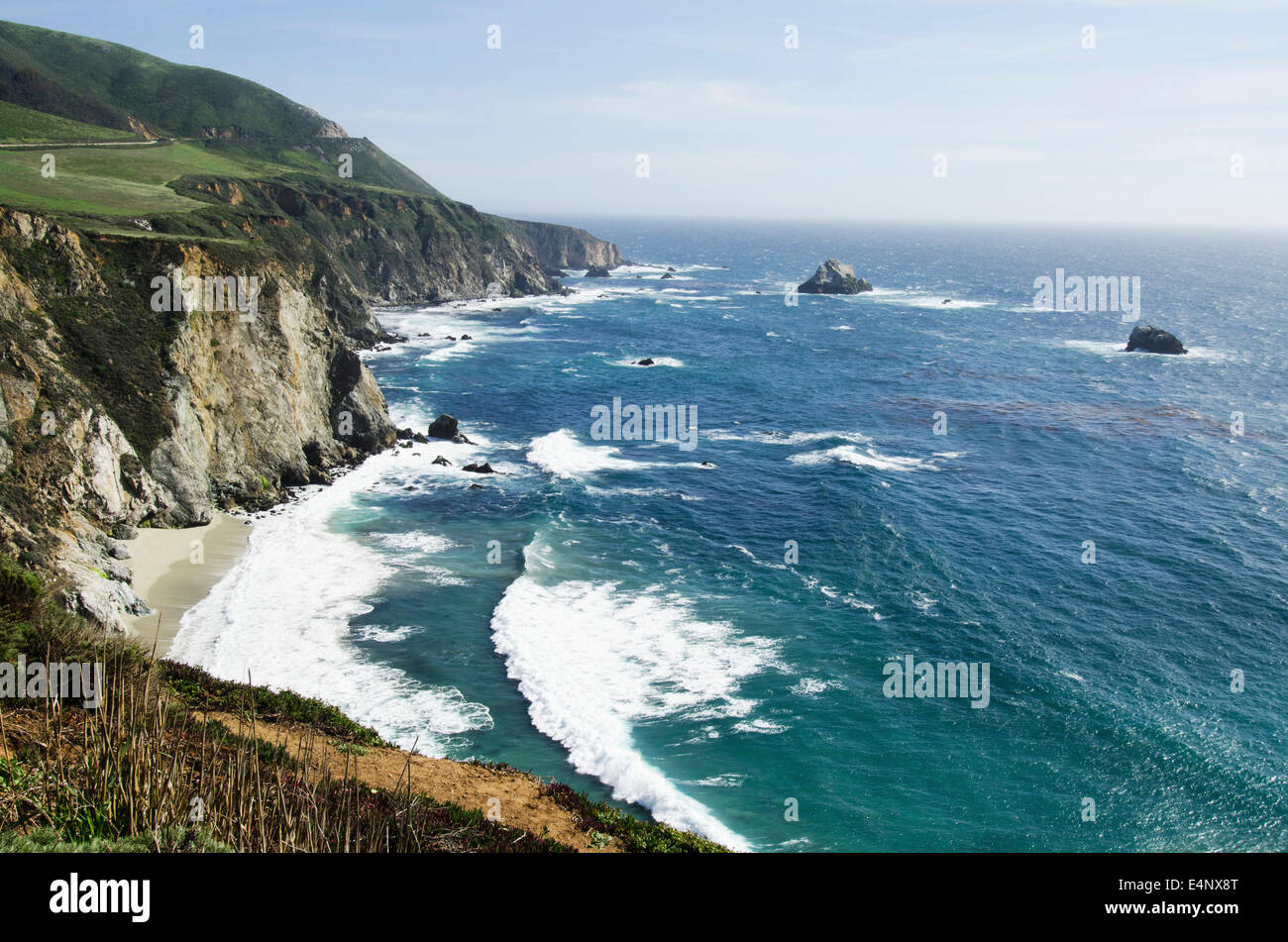 USA, California, Monterey, Big Sur, ruhige Meer Stockfoto