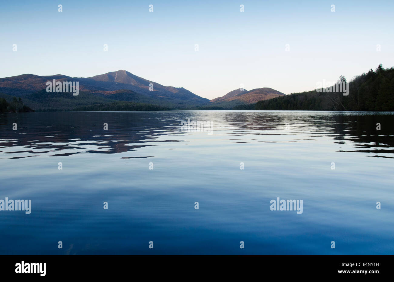 USA, New York State, Adirondack, Blick auf Lake Placid Stockfoto