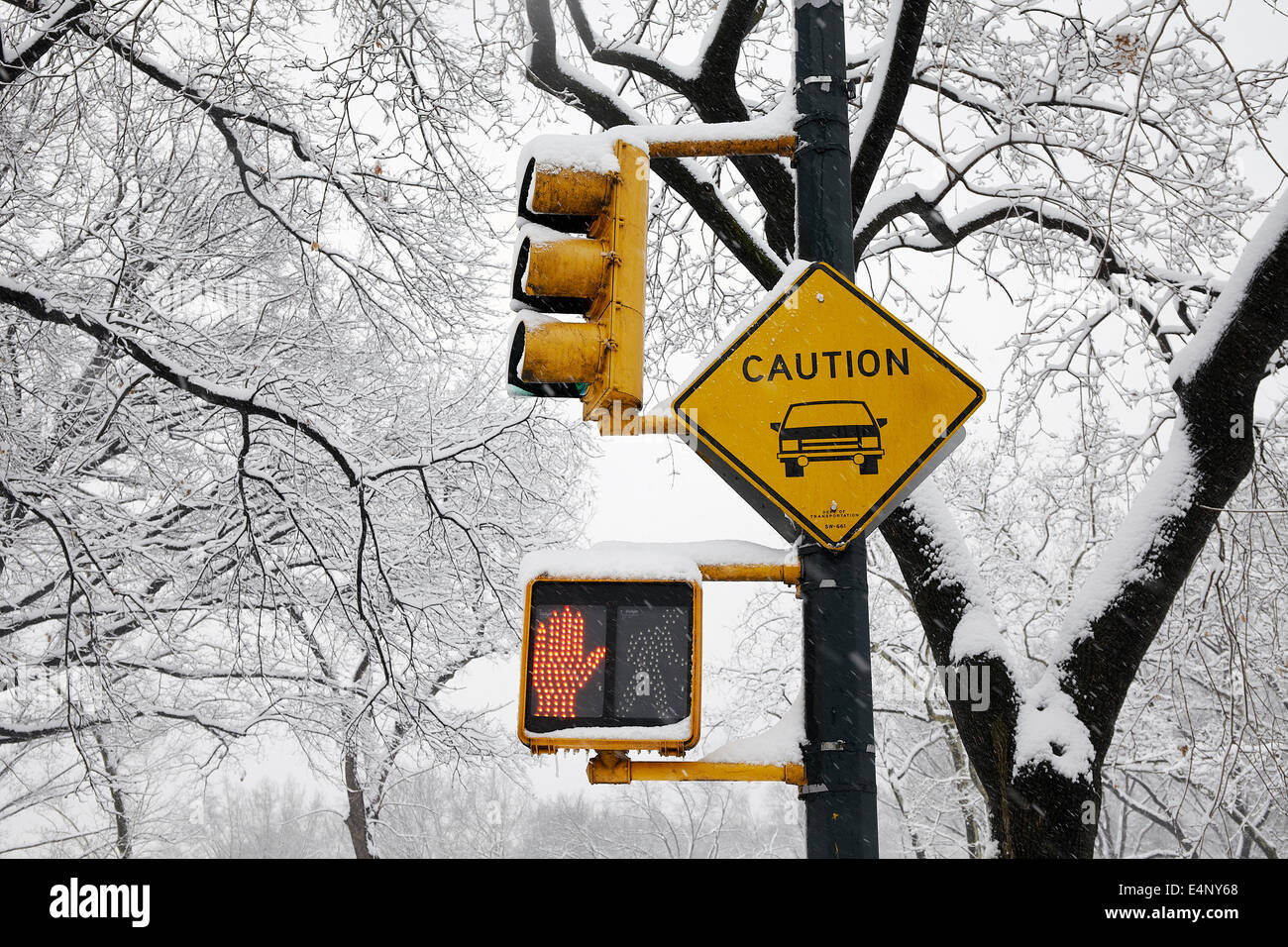 USA, New York State, New York City, Blick auf Don't walk signal Stockfoto