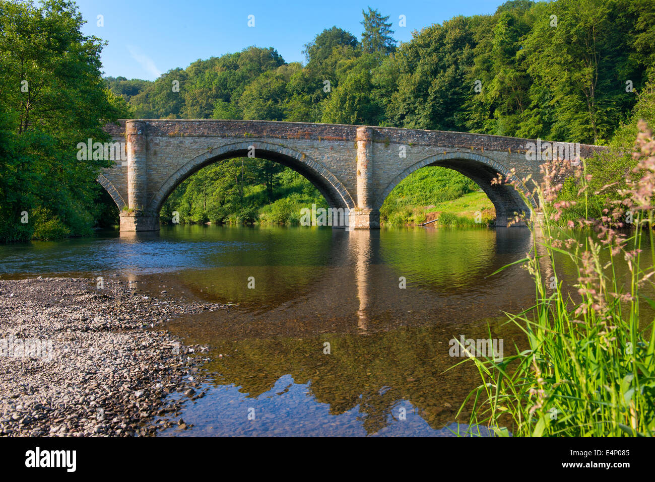Dinham Brücke über den Fluss Teme, Ludlow, Shropshire, England Stockfoto