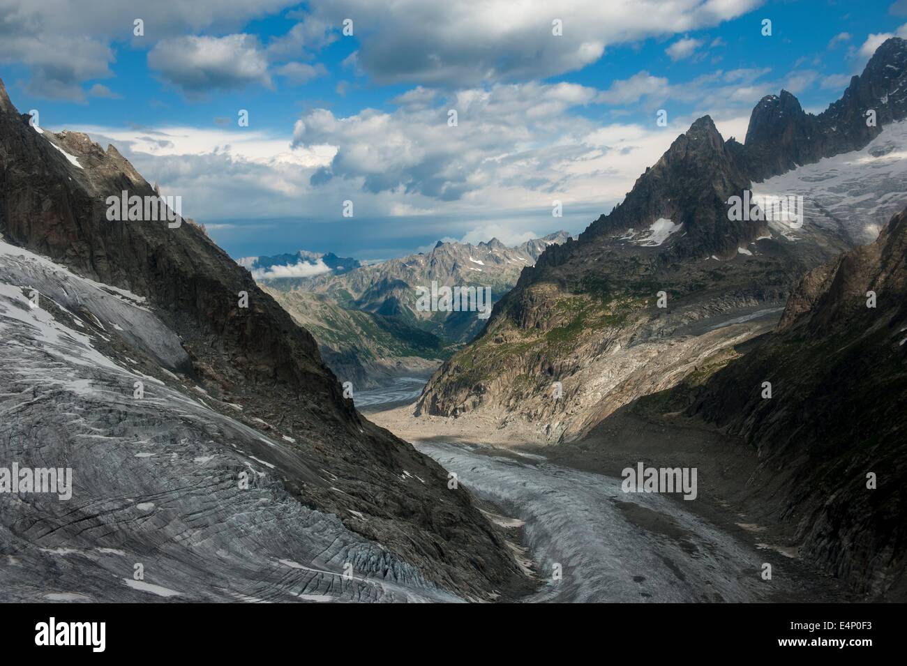 Sightseeing Flug über das Massif des Mont Blanc, wirtschaftsgala Für [es Region, Frankreich Stockfoto