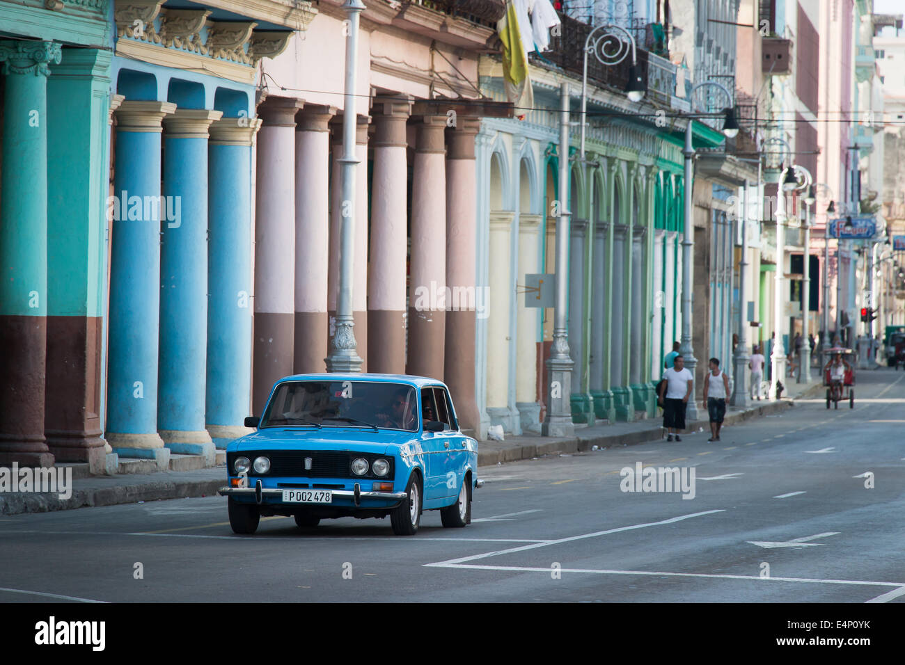 Antike russische Lada Auto, Havanna, Kuba Stockfoto
