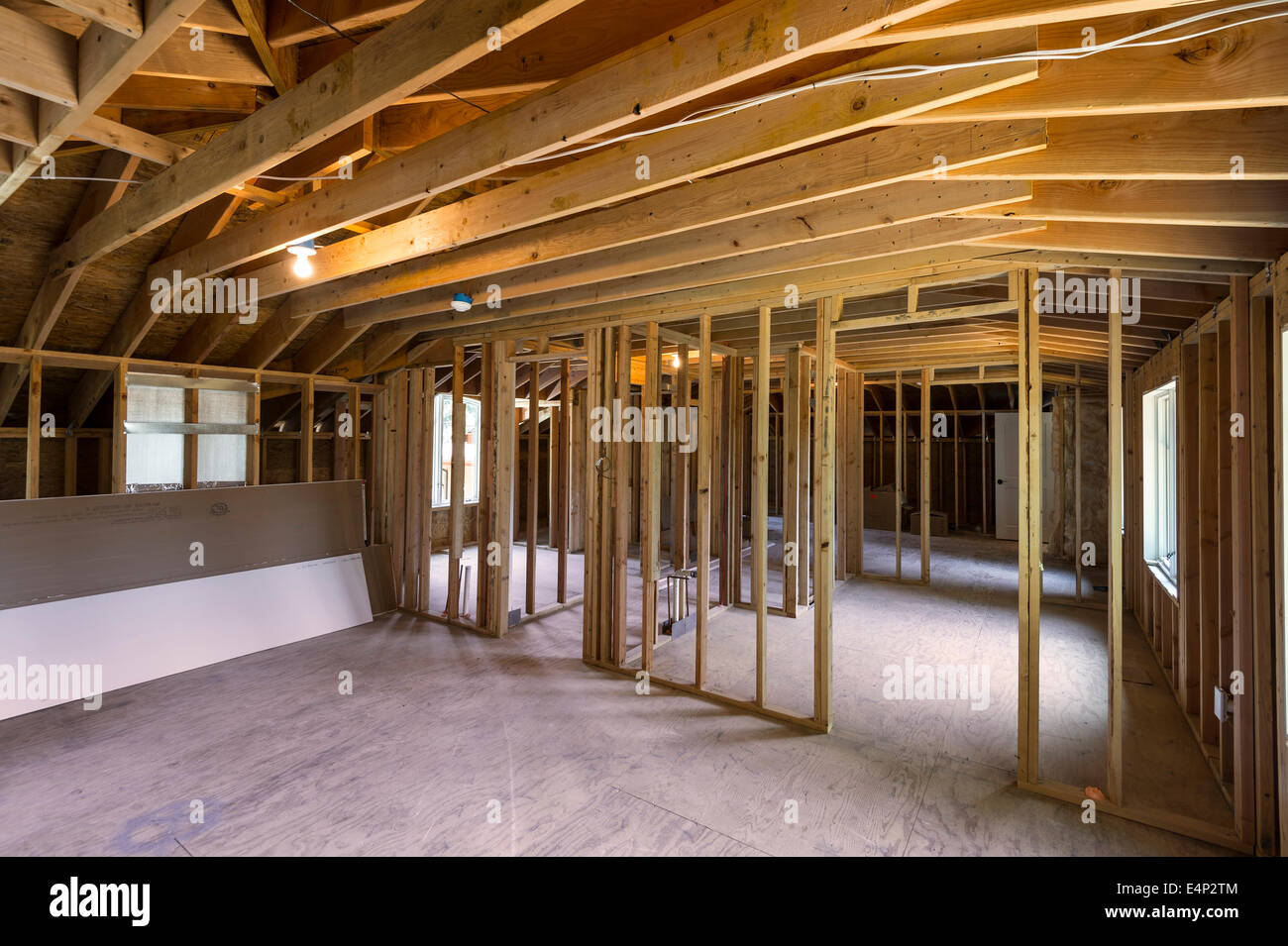 Neubau, Wohngebäude Stockfoto