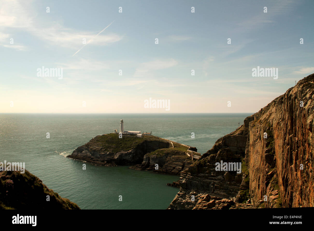 South Stack Leuchtturm Hollyhead Insel Anglesey, Nordwales Stockfoto