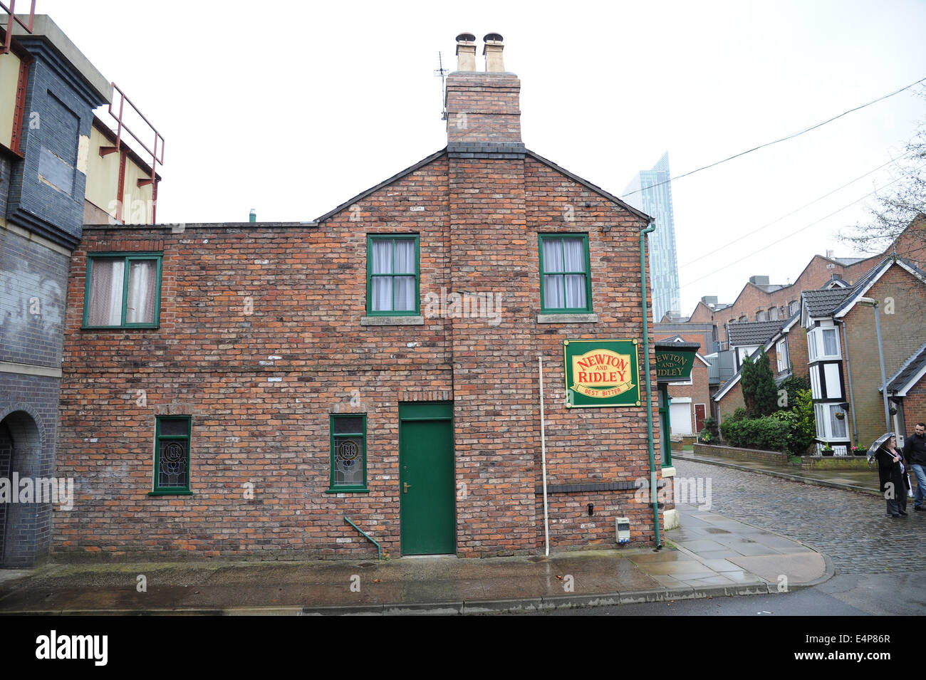 Die Rovers zurück an die ursprüngliche Coronation Street Set, Granada Studio, Quay Street, Manchester Stockfoto