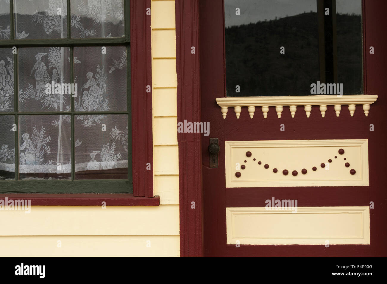 Elk203-3043 Kanada, British Columbia, historische Hat Creek Ranch Stockfoto