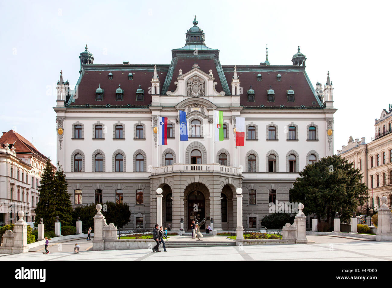 Hauptgebäude der Universität von Ljubljana, Ljubljana, Slowenien Stockfoto