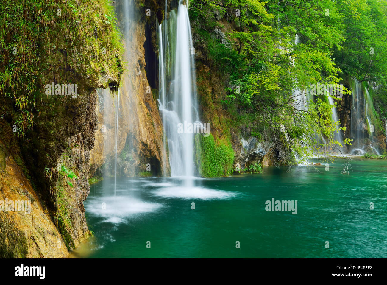 Wasserfall, Nationalpark Plitvicer Seen, Plitvice Jezera, Lika-Senj, Kroatien Stockfoto