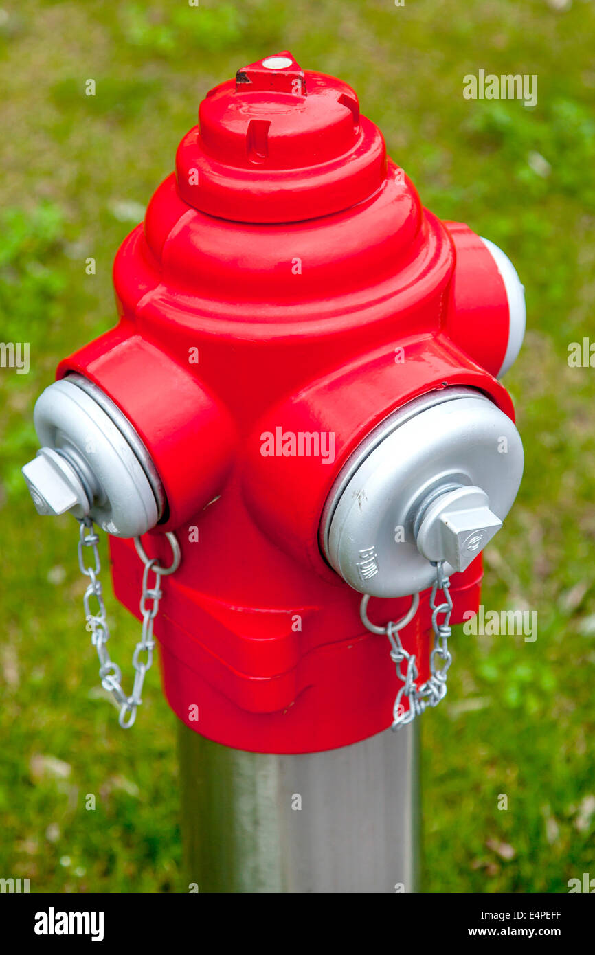 Red Fire Hydrant, Maribor, Slowenien Stockfoto
