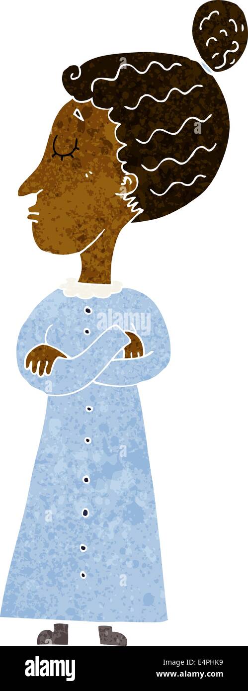 Cartoon strengen viktorianischen Lehrer Stock Vektor