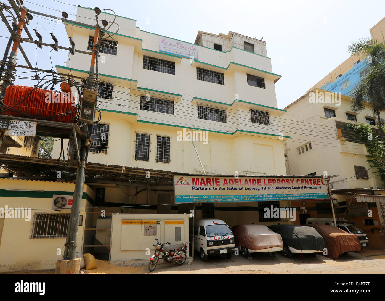Marie Adelaide Leprosy Center, Krankenhaus in Karachi, Pakistan Stockfoto