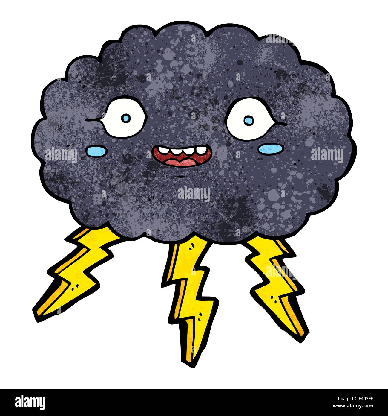 Glucklich Cartoon Regenwolke Stock Vektorgrafik Alamy