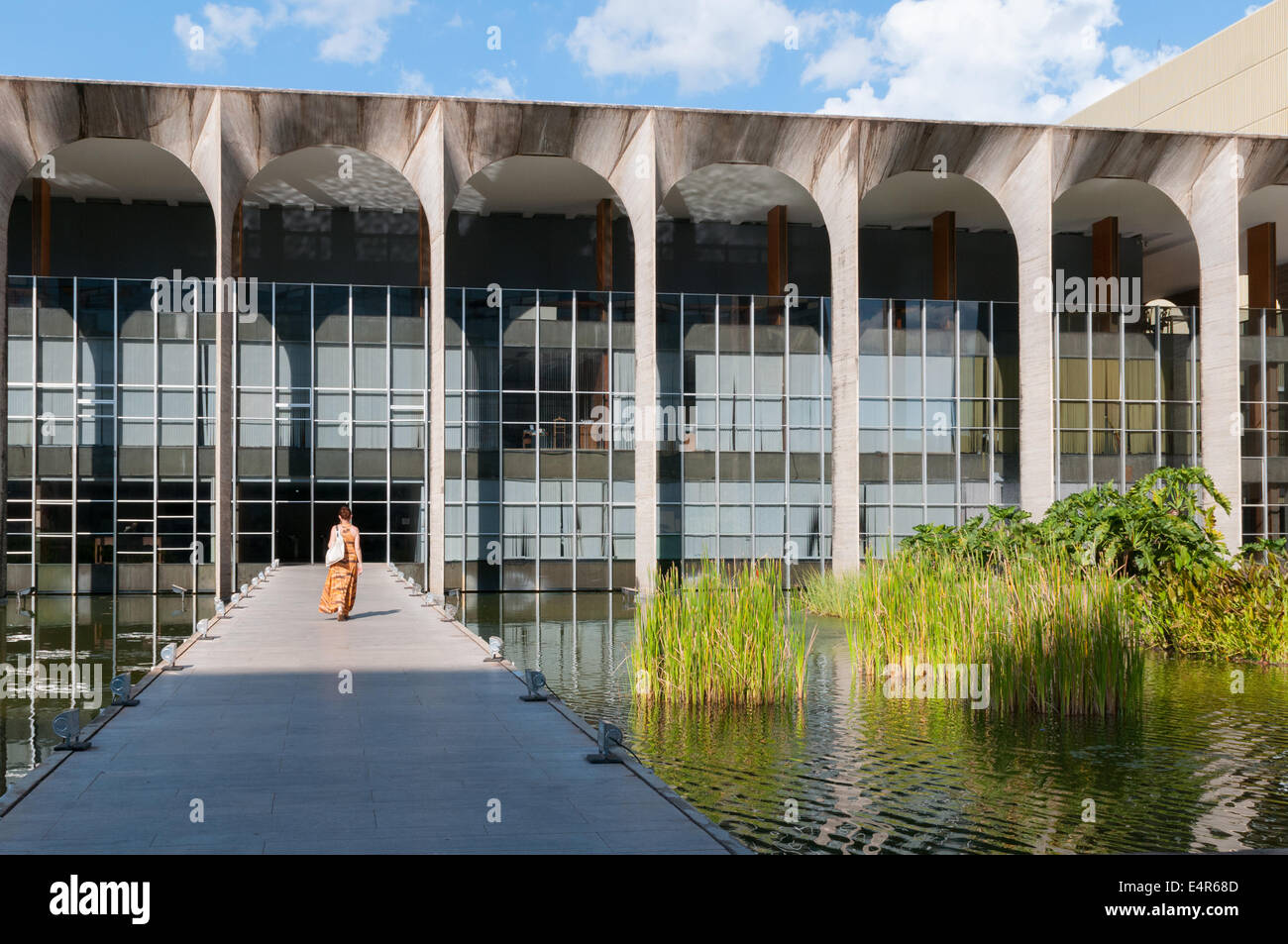 Palacio Itamaraty, ausländische Brasiliens Ministerium Gebäude von Oscar Niemeyer, Brasilia Stockfoto