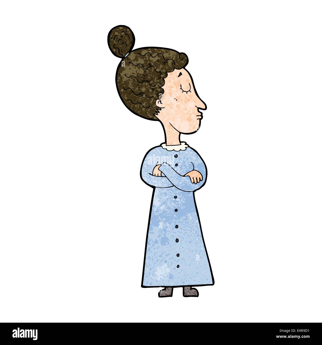 Cartoon strengen viktorianischen Lehrer Stock Vektor