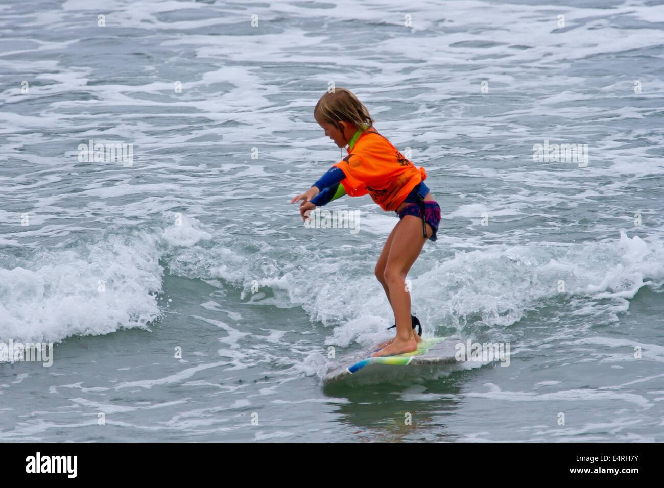 Surf-Wettbewerb von Switchfoot Bro-Am statt am 12. Juli 2014 in Encinitas, Kalifornien, USA. Stockfoto