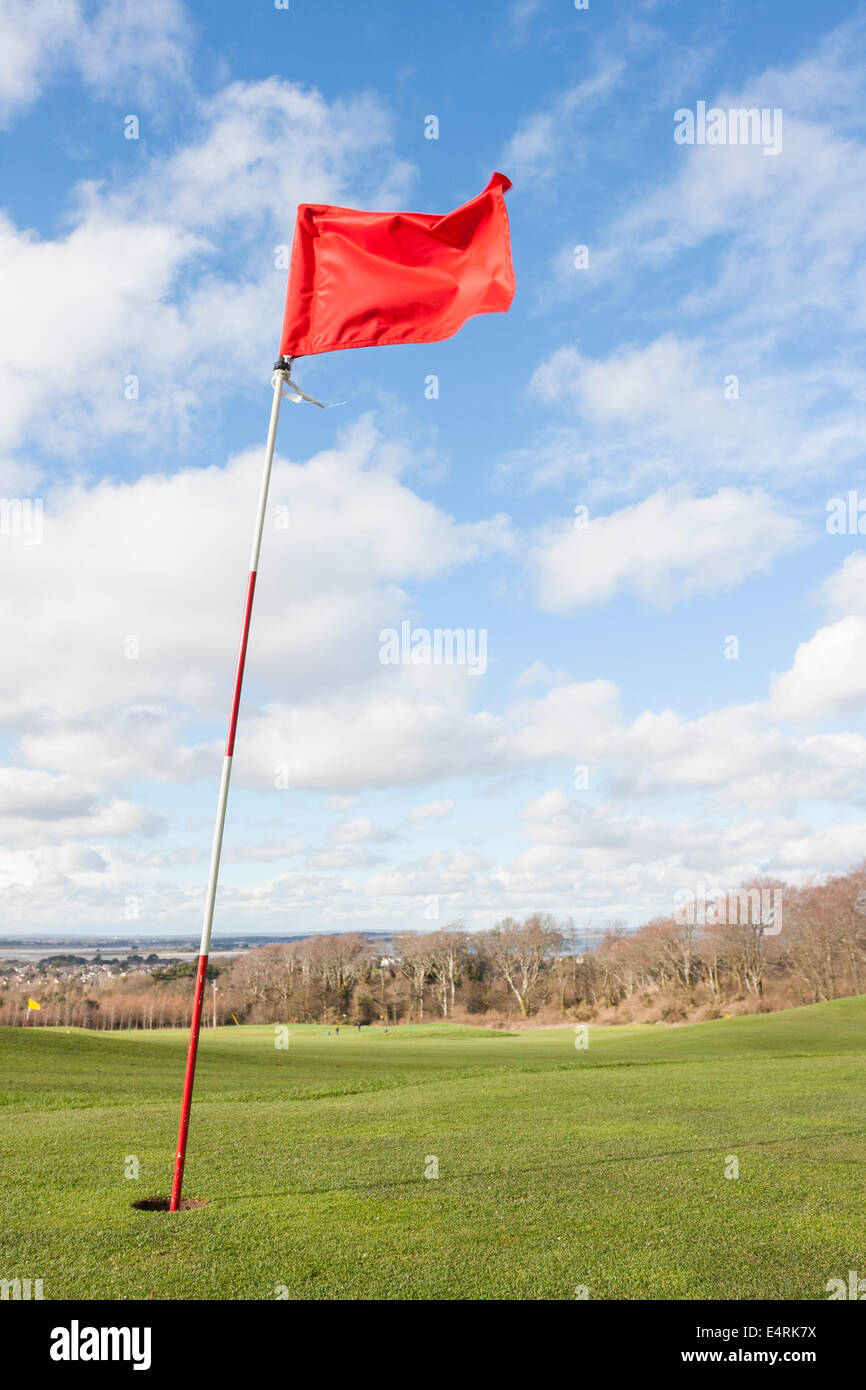 Golfplatz in einem sonnigen Tag Stockfoto
