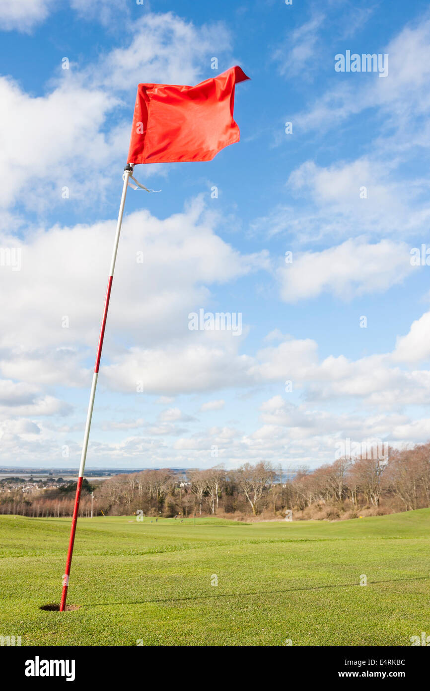 Golfplatz in einem sonnigen Tag Stockfoto